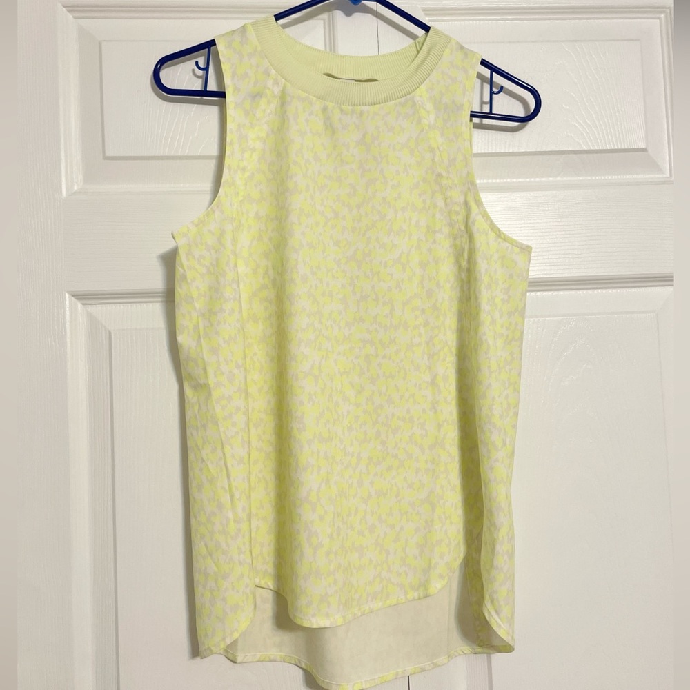 Athleta Zephyr Refined Tank in Yellow Leopard - Picture 2 of 6